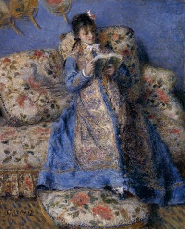 Pierre Auguste Renoir Camille Monet reading oil painting image
